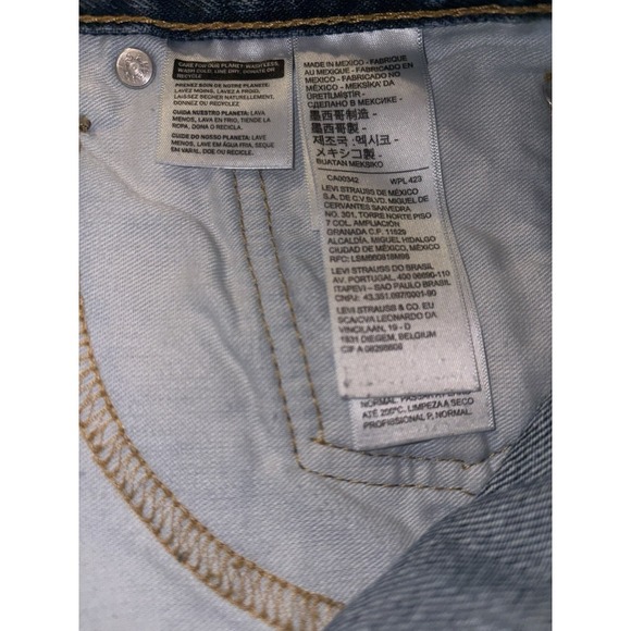 Levi's 505 Mens Denim Blue Jeans 32x30 Regular Fit Medium Wash 100% Cotton - Picture 10 of 11